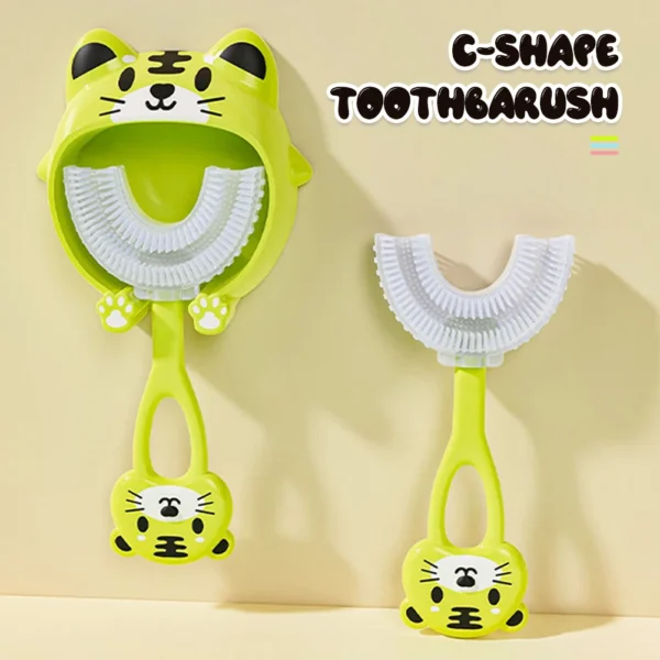 Baby Toothbrush 360° U-Shaped Silicone Oral Care - Image 2