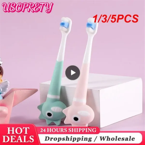 Baby Toothbrush: Cute Dinosaur Design.