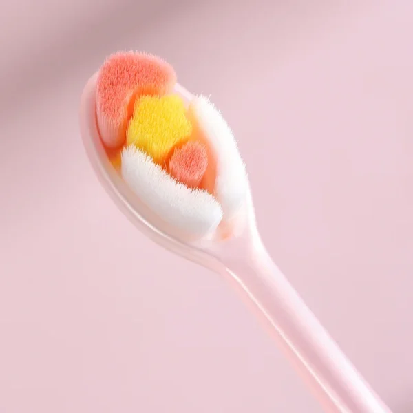 Baby Toothbrush Pink Stars and Wings Soft Fur - Image 3