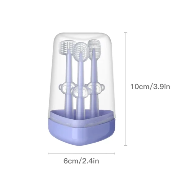 Baby Toothbrush: Silicone Deciduous Cleaner with Storage Box - Image 2